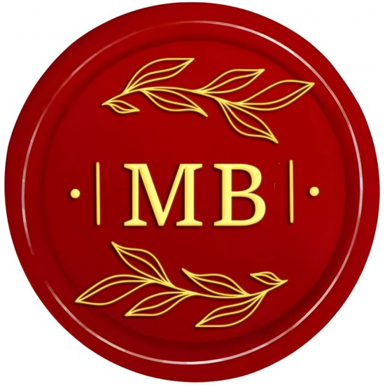 Метален печат за восък от месинг – 25 мм / 30 мм - №08