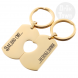 2 Keychains  Heart  - Together We Are Unbeatable