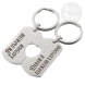 2 Keychains  Heart  - I Eat Fries / I Give Her Fries