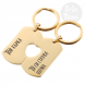 2 Keychains  Heart  - He Snores / She's Worth the Noise