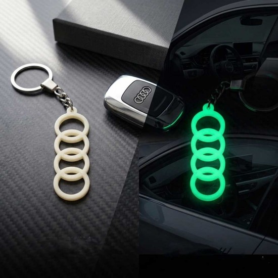 Светещ в Тъмното флуоресцентен ключодържател Audi (АУДИ)